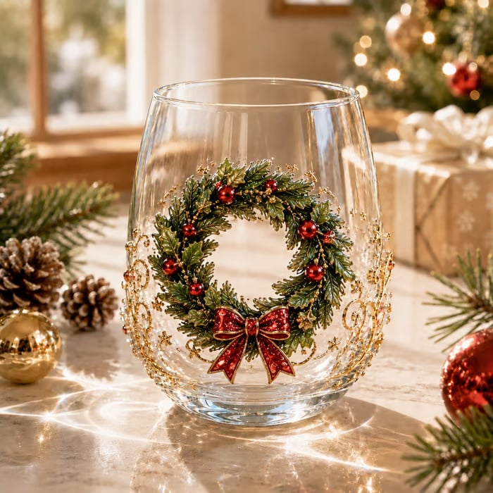 🎁 Early Christmas Special — Save 70% OFF Today!——🎄✨ 3D Christmas Glass Cup Set | Large Capacity Holiday Glassware for Drinks, Home Decor & Christmas Gifts 🎁