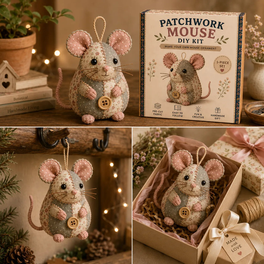 🧵 Patchwork Mouse DIY Kit