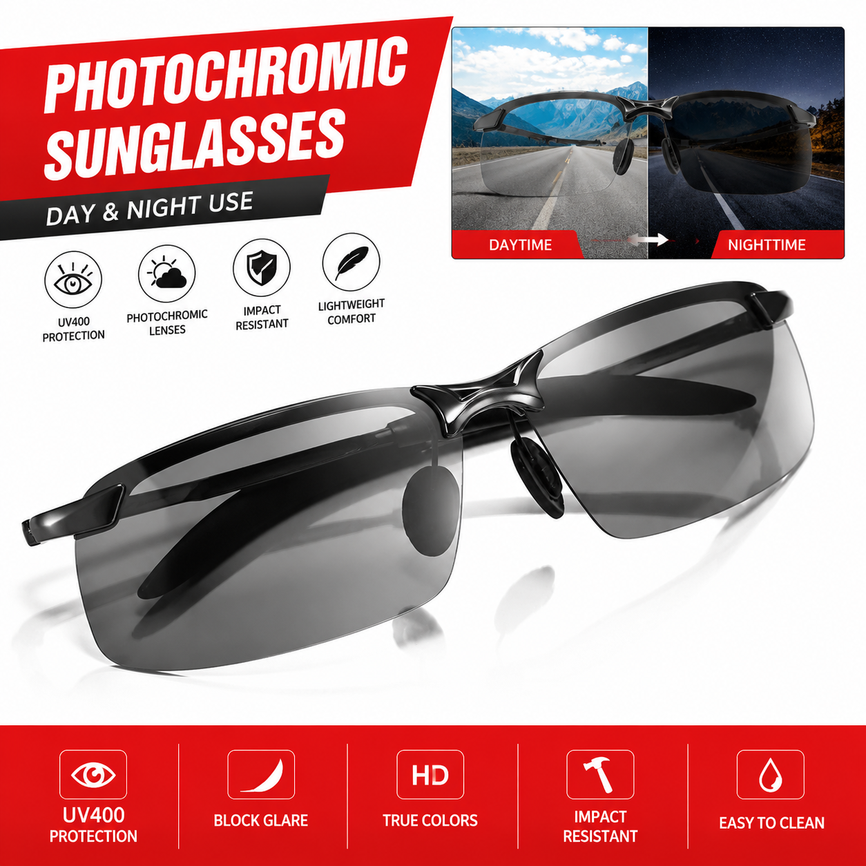 🚨 Limited Time Offer: 50% OFF Ends Today——Polarized Anti-Glare Driving Glasses