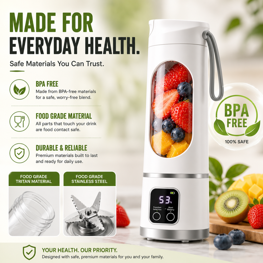 🔥Last Day 70% OFF——Portable USB Blender with LED Display - Perfect for Smoothies & Juices