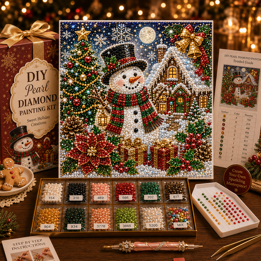 🎁 Early Christmas Special — Save 70% OFF Today! ✨ 2026 Christmas DIY Pearl Diamond Painting Kit