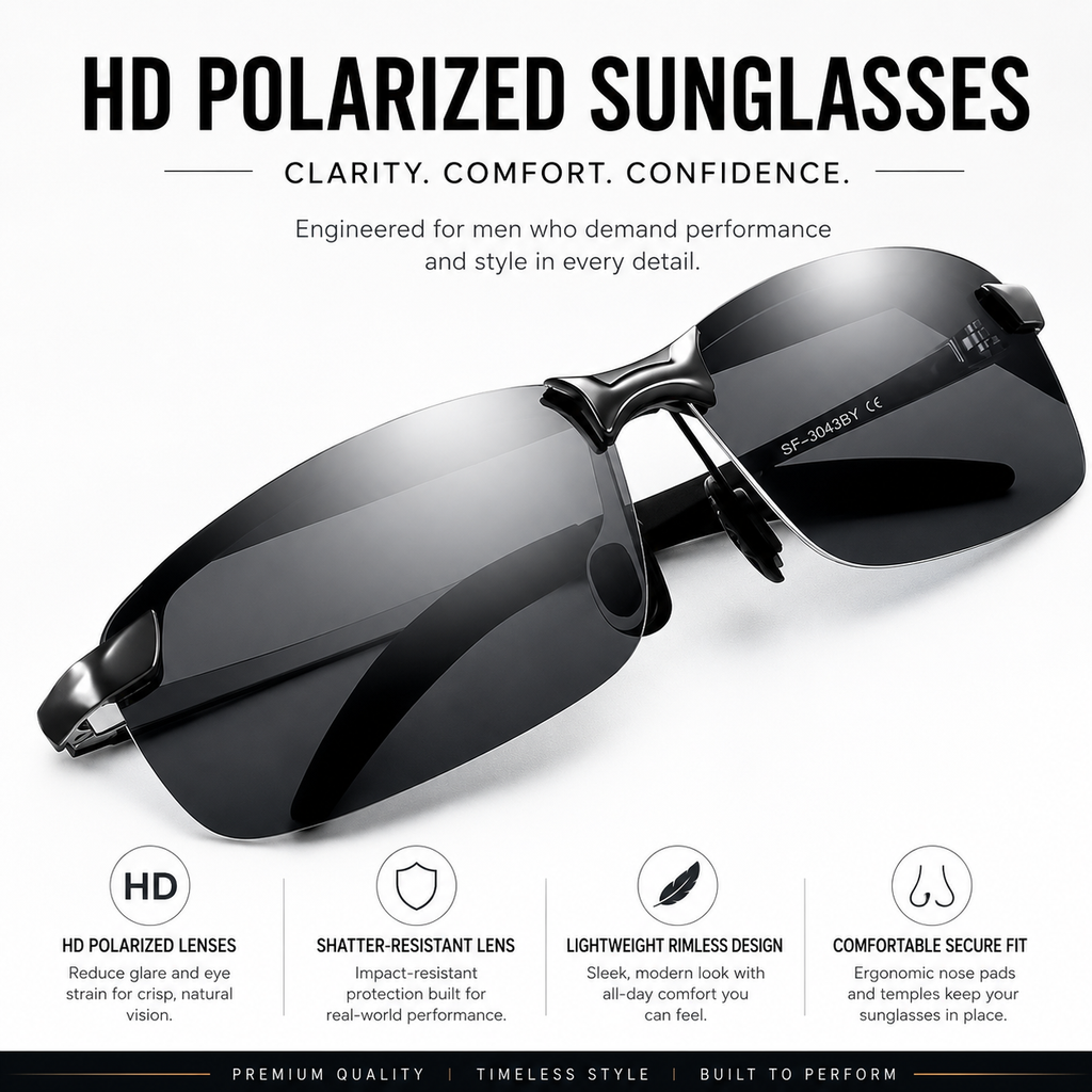 🚨 Limited Time Offer: 50% OFF Ends Today——Polarized Anti-Glare Driving Glasses