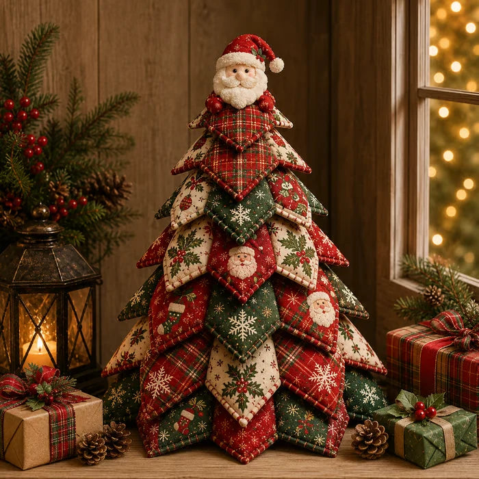 🔥LAST DAY 70% OFF - 🎄🧵DIY Quilted Christmas Tree Kit – Handmade Fabric Holiday Tabletop Tree Decor