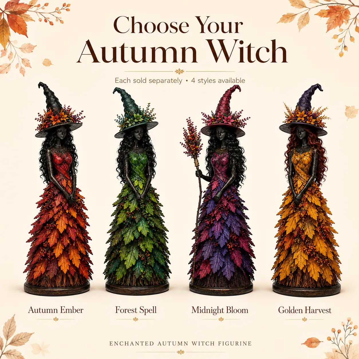 🔥Halloween Early Bird Special: Enjoy 70% OFF——🧙Enchanted Autumn Witch Figurine (✨2026 Limited Edition)