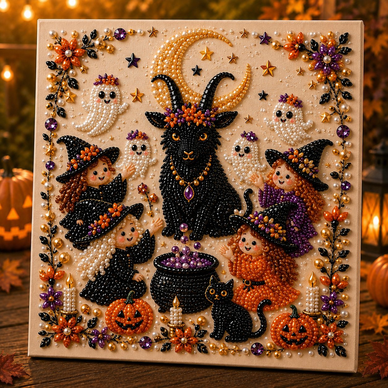 🔥Halloween Early Bird Special: Enjoy 70% OFF——👻✨ Halloween Pearl Art DIY Kit – Turn Tiny Pearls into Spooky-Cute Magic