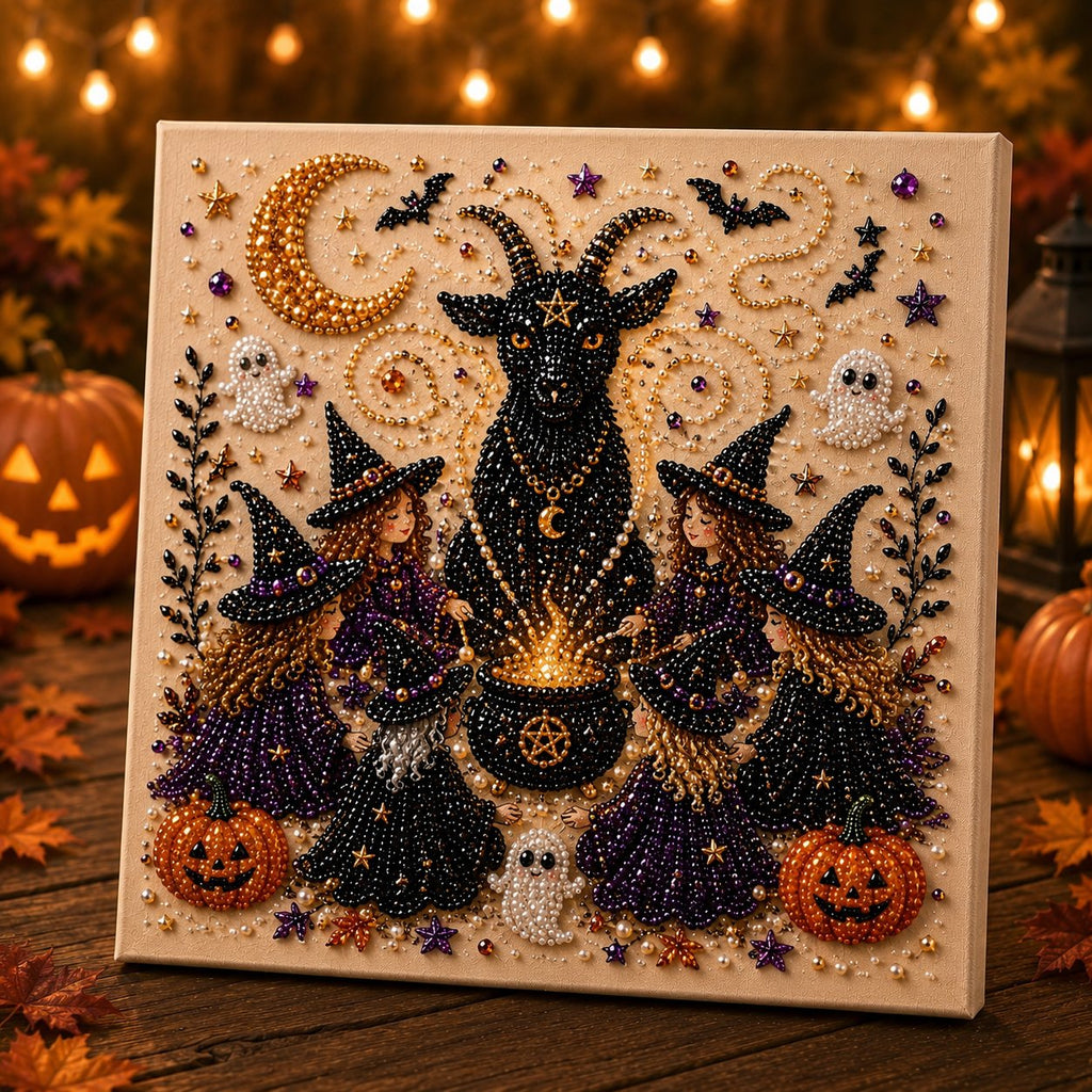 🔥Halloween Early Bird Special: Enjoy 70% OFF——👻✨ Halloween Pearl Art DIY Kit – Turn Tiny Pearls into Spooky-Cute Magic