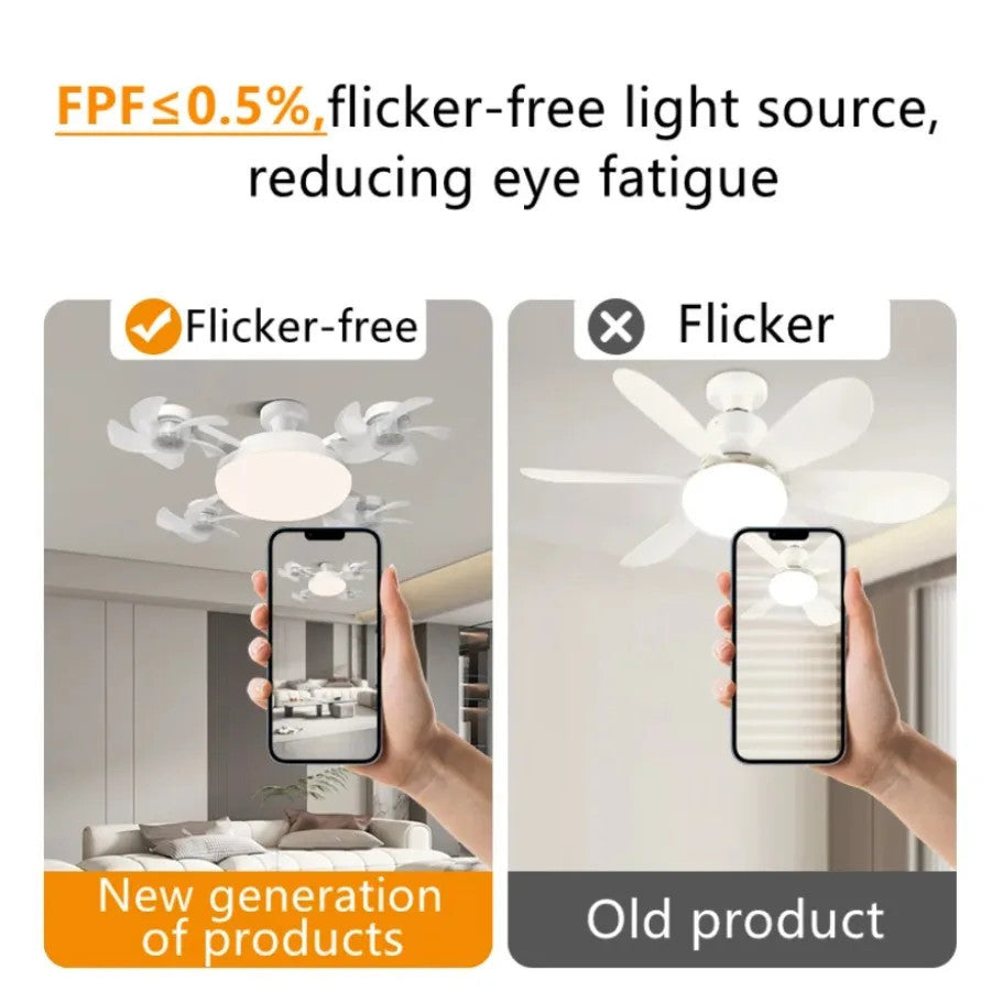 🔥Limited Time 70% off —— 2-in-1 E27 Ceiling Fan Light with Remote Control