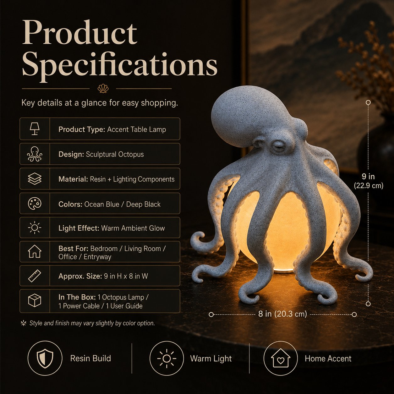 🔥Last Day 70% OFF🔥——Sculptural Ocean-Inspired Accent Light