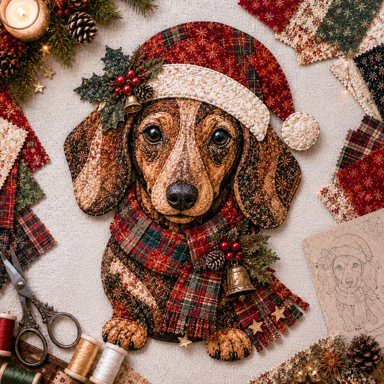 🎁LAST DAY — LIMITED TIME 70% OFF！🎅Kit decorazioni fai da te in tessuto patchwork natalizio