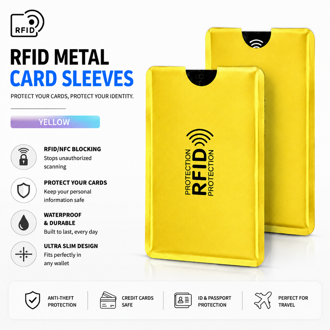 🔥Only Today—50% OFF Limited Time Offer, RFID Blocking Card Sleeves
