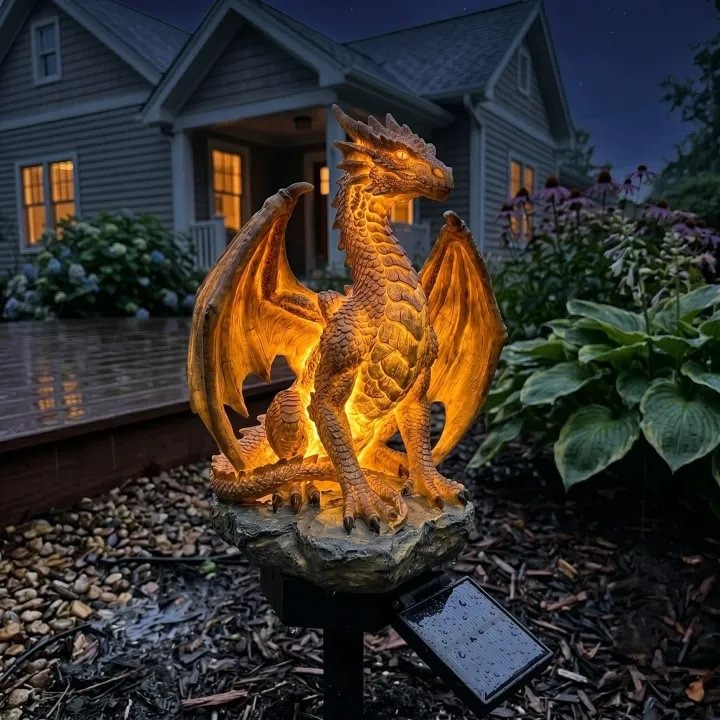 🔥 LAST DAY – 50% OFF —— Dragon Legacy Golden Ember Edition Solar Garden Light