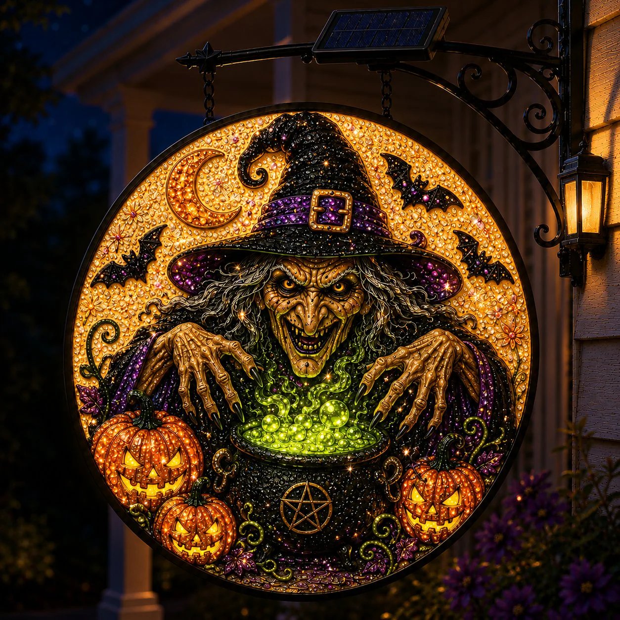 🔥Halloween Early Bird Special: Enjoy 70% OFF——🎃 Solar Halloween LED Hanging Sign Light 👻
