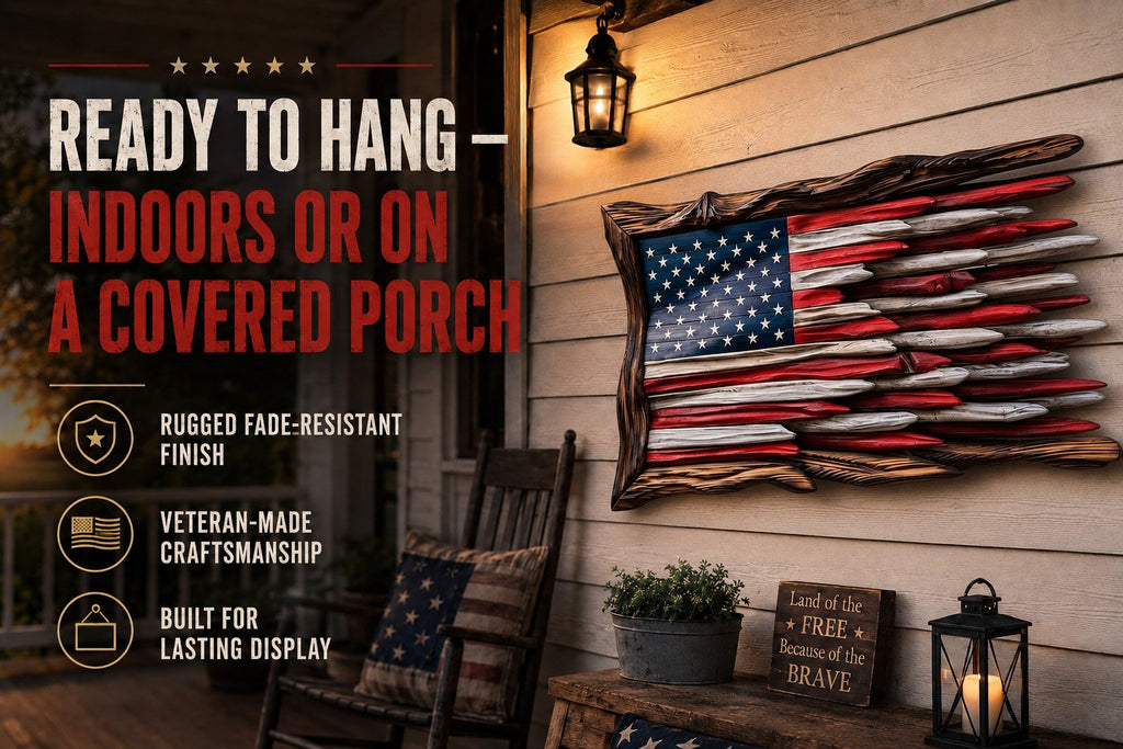 🚨 LAST DAY! 70% OFF TODAY —— 🇺🇸 Battle Worn Wooden Flag