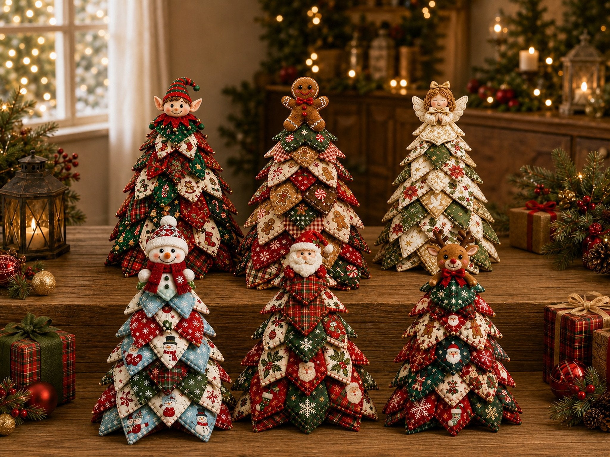 🔥LAST DAY 70% OFF - 🎄🧵DIY Quilted Christmas Tree Kit – Handmade Fabric Holiday Tabletop Tree Decor