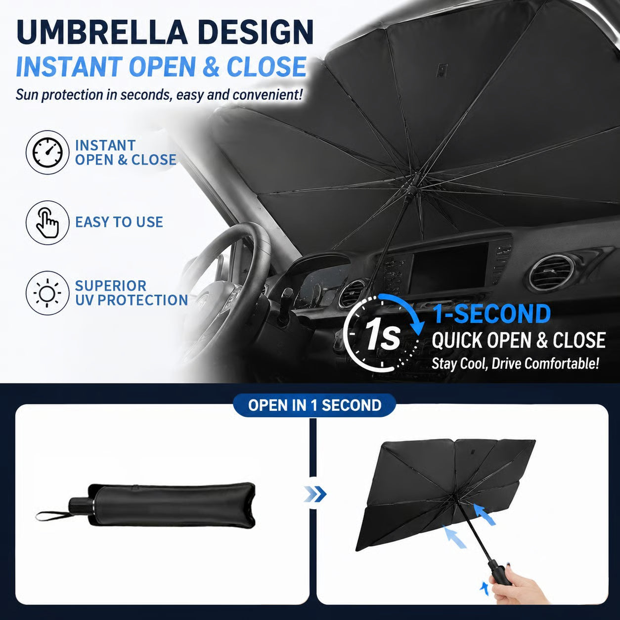 🔥Summer Limited-Time Sale – Enjoy 50% OFF 2026 Newly Upgraded Car Sunshade