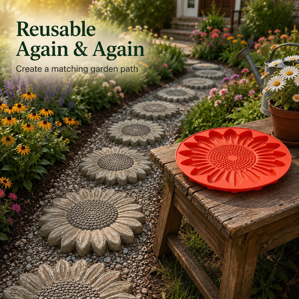 💥 LAST DAY70% OFF - 🌻 Reusable Sunflower Stepping Stone Mold (📦Buy 2 Free Shipping)