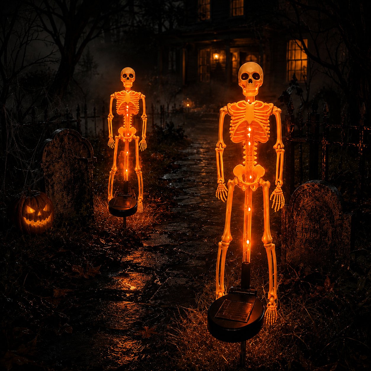 💥 Last Day 48% OFF——💀 Solar Skeleton Yard Stake