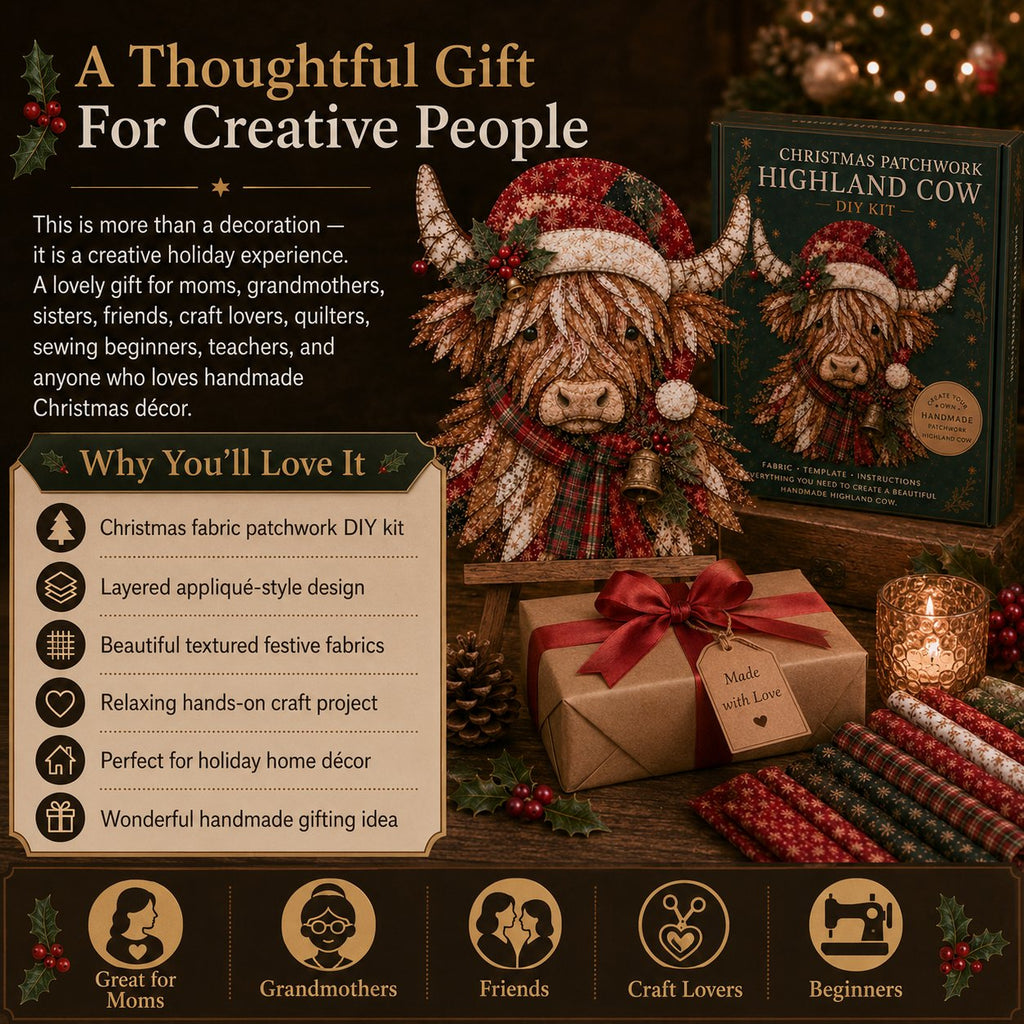 🎁LAST DAY — LIMITED TIME 70% OFF！🎅Kit decorazioni fai da te in tessuto patchwork natalizio