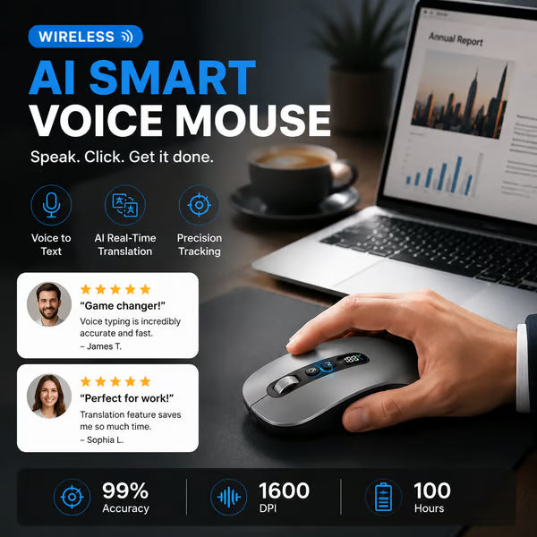 🚨 LAST DAY! 70% OFF TODAY——Wireless AI Smart Voice Mouse