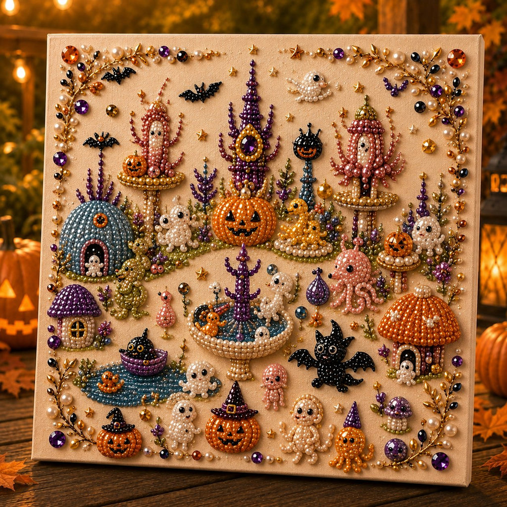 🔥Halloween Early Bird Special: Enjoy 70% OFF——👻✨ Halloween Pearl Art DIY Kit – Turn Tiny Pearls into Spooky-Cute Magic
