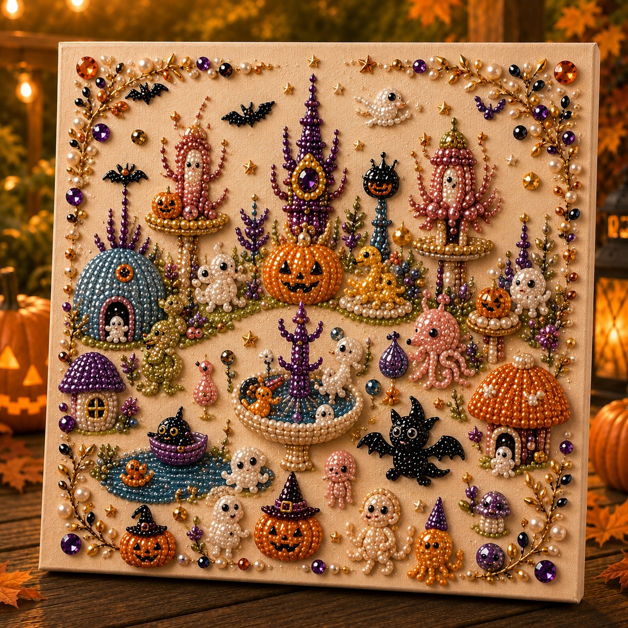 🔥Halloween Early Bird Special: Enjoy 70% OFF——👻✨ Halloween Pearl Art DIY Kit – Turn Tiny Pearls into Spooky-Cute Magic
