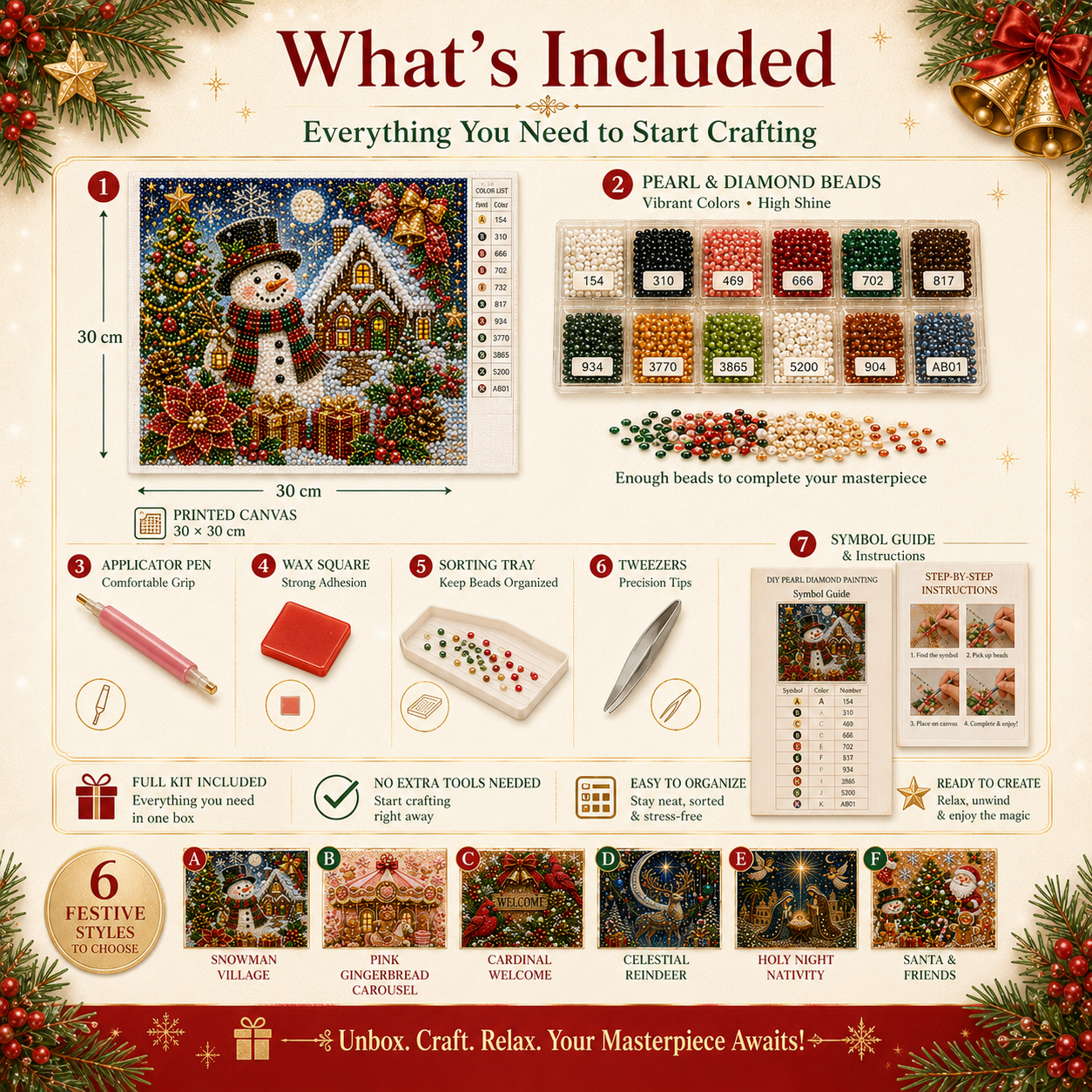 🎁 Early Christmas Special — Save 70% OFF Today! ✨ 2026 Christmas DIY Pearl Diamond Painting Kit