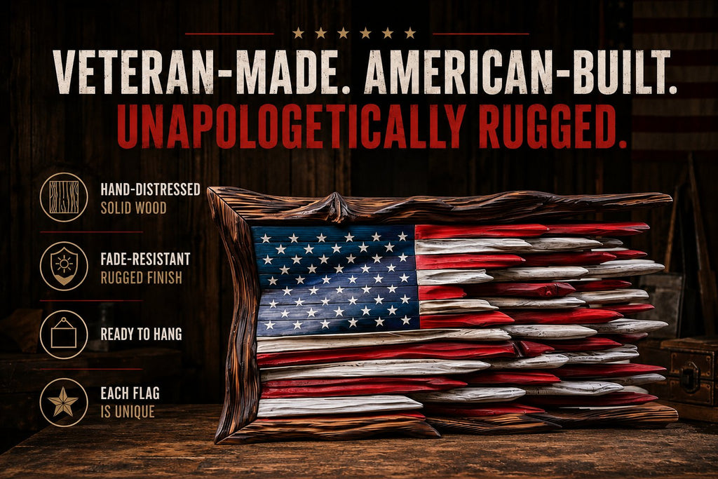 🚨 LAST DAY! 70% OFF TODAY —— 🇺🇸 Battle Worn Wooden Flag
