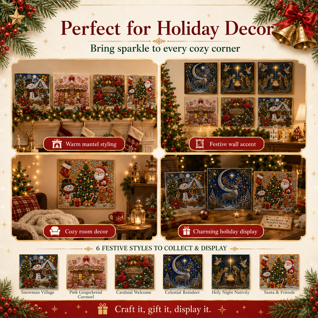 🎁 Early Christmas Special — Save 70% OFF Today! ✨ 2026 Christmas DIY Pearl Diamond Painting Kit
