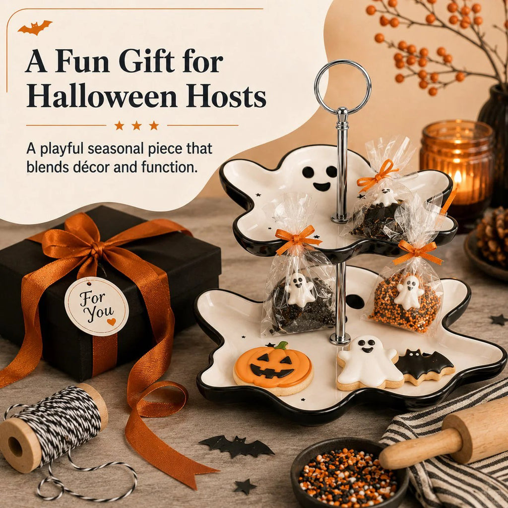 💥 Last Day 49% OFF——🎉Two-Tier Ghost Serving Stand