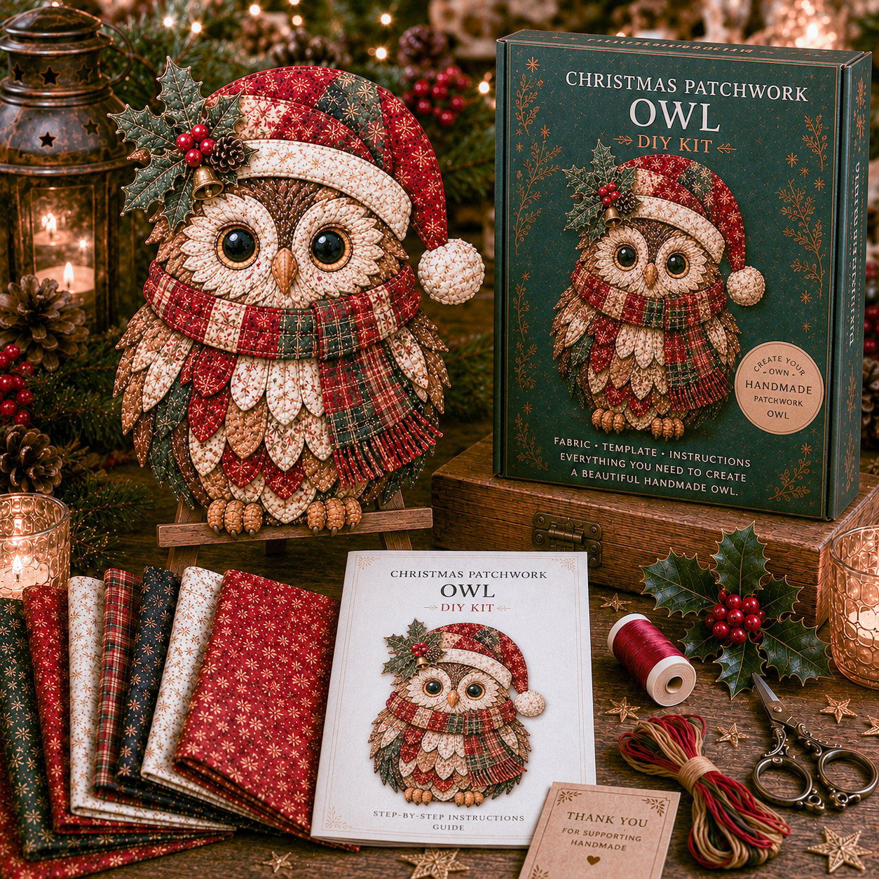 🎁LAST DAY — LIMITED TIME 70% OFF！🎅Kit decorazioni fai da te in tessuto patchwork natalizio