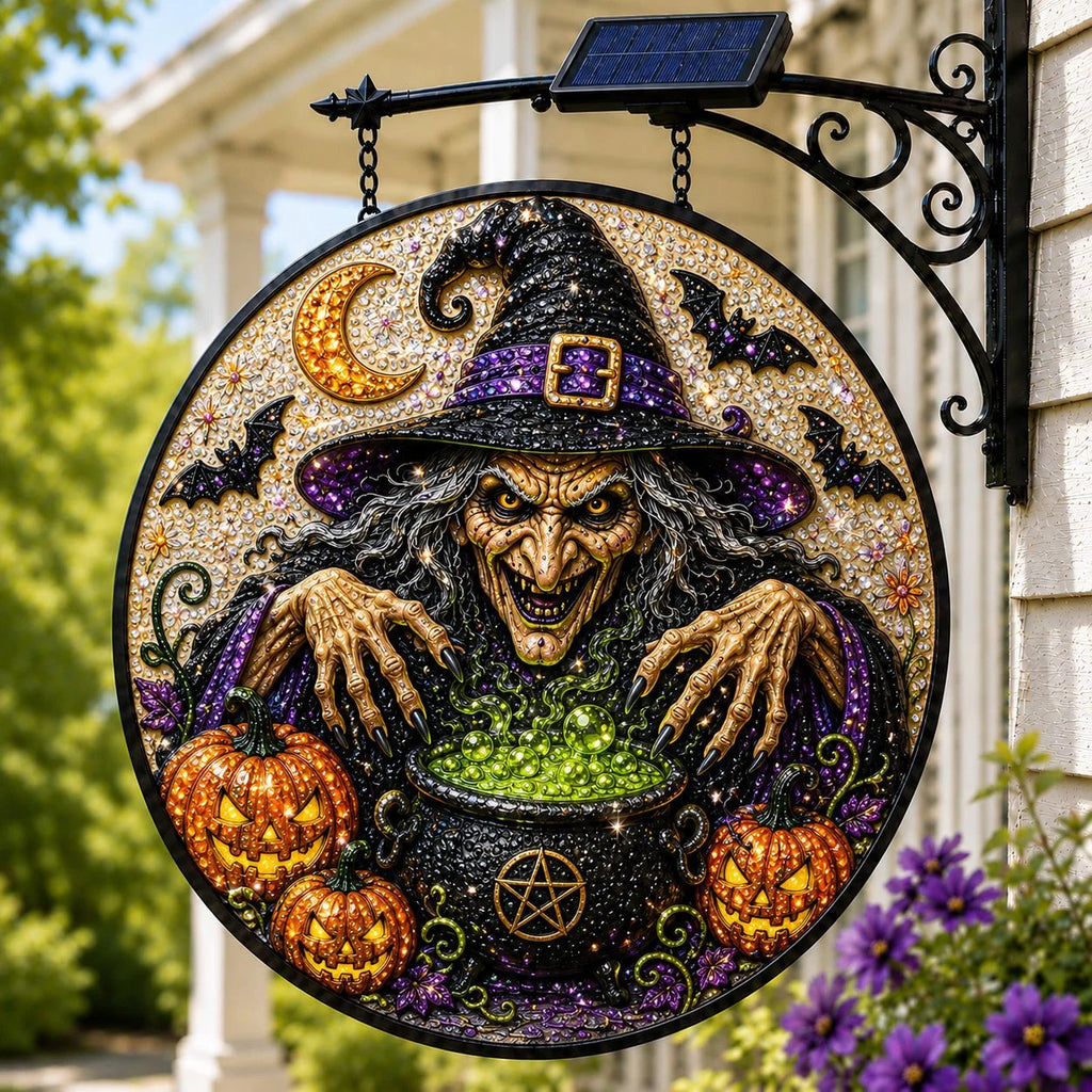 🔥Halloween Early Bird Special: Enjoy 70% OFF——🎃 Solar Halloween LED Hanging Sign Light 👻