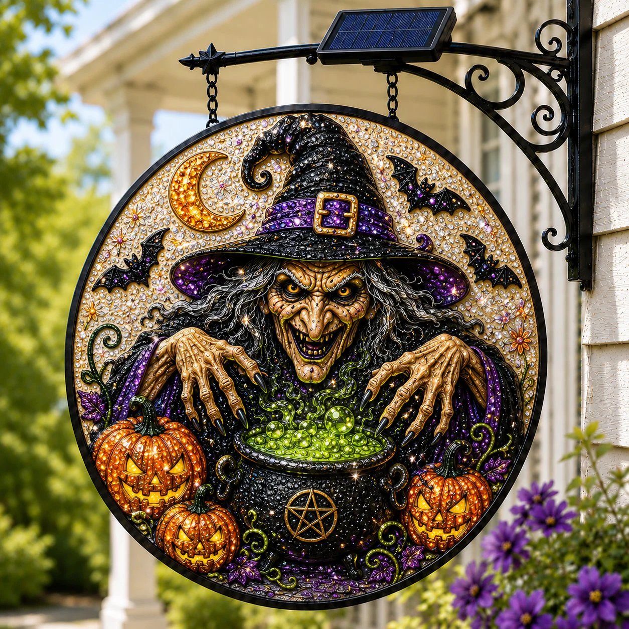 🔥Halloween Early Bird Special: Enjoy 70% OFF——🎃 Solar Halloween LED Hanging Sign Light 👻