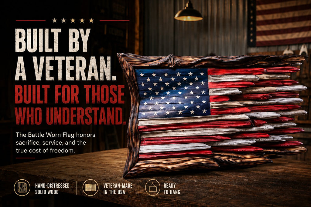 🚨 LAST DAY! 70% OFF TODAY —— 🇺🇸 Battle Worn Wooden Flag