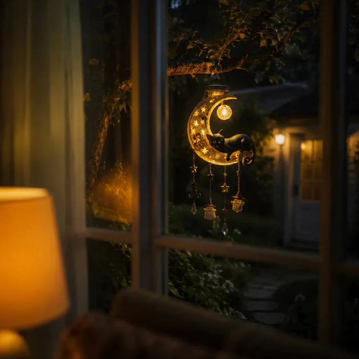 🎃 Halloween Early Bird Sale 70%OFF——Black Cat Moon Solar Lantern