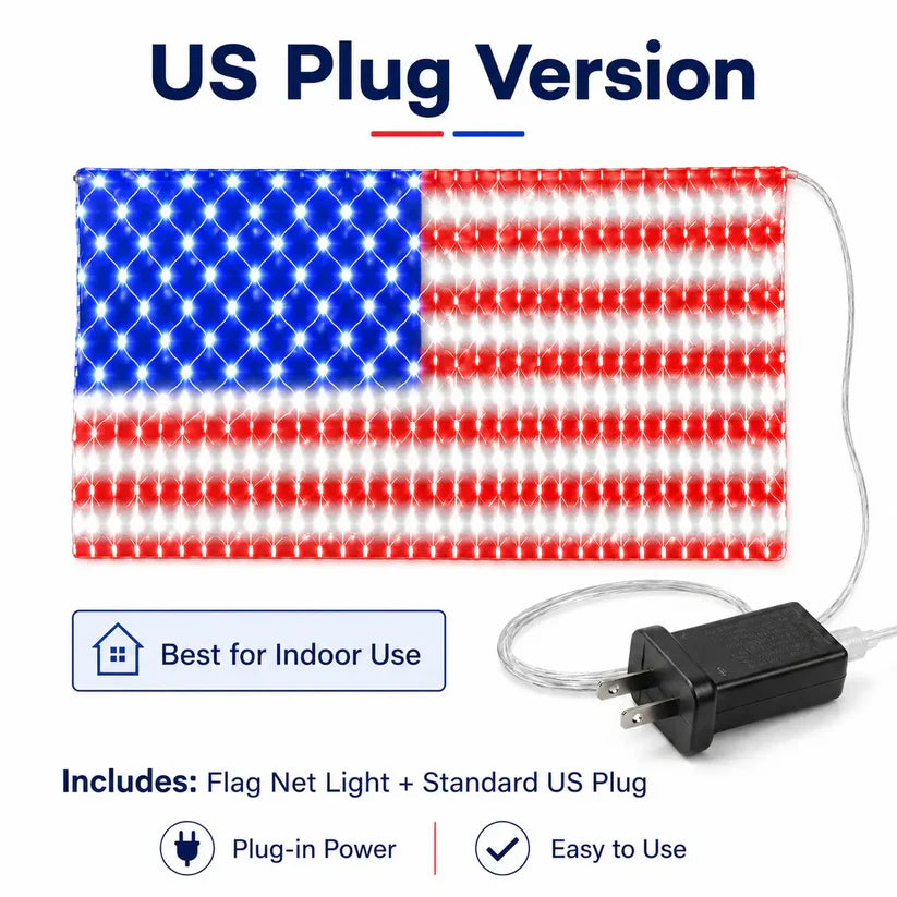 250th Anniversary Special Deal 60% ! 🇺🇸🎆 Solar USA Flag Lights | Super Bright Patriotic Outdoor Decor