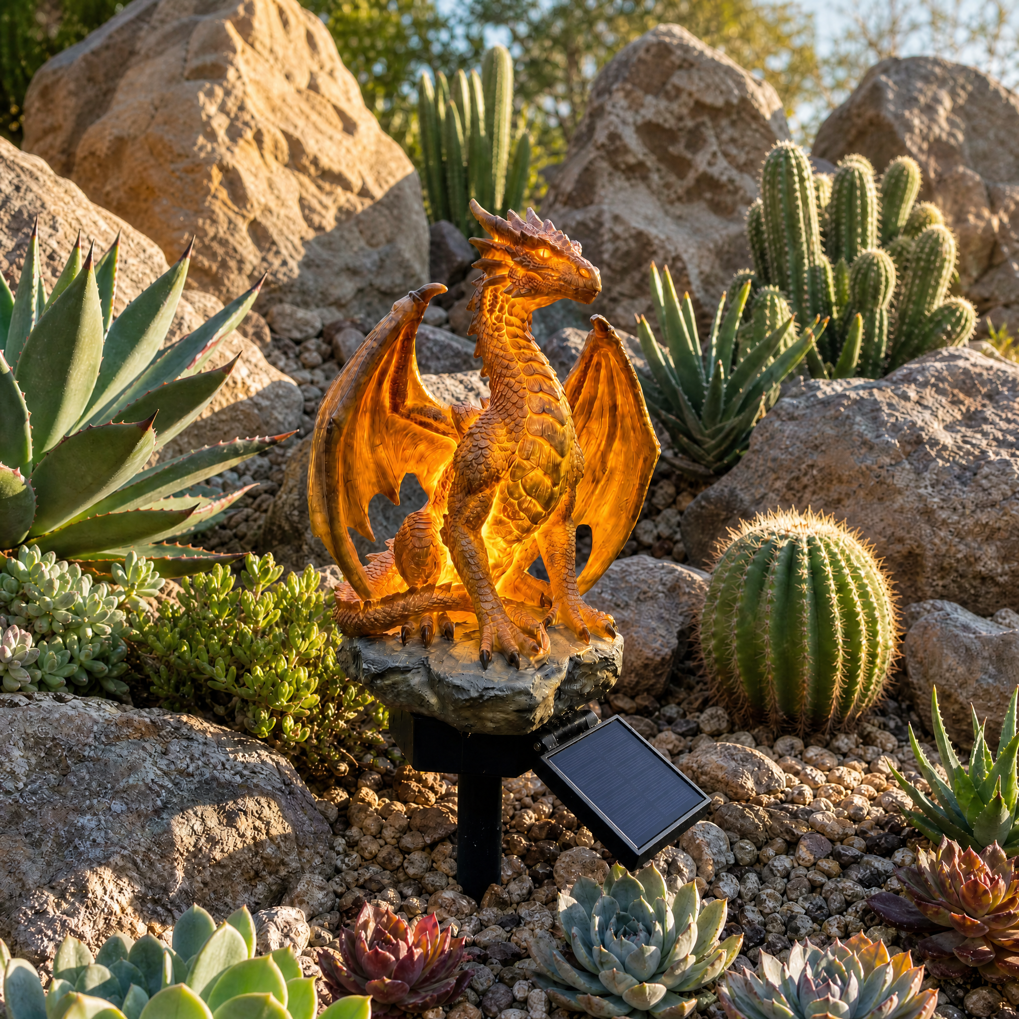 🔥 LAST DAY – 50% OFF —— Dragon Legacy Golden Ember Edition Solar Garden Light