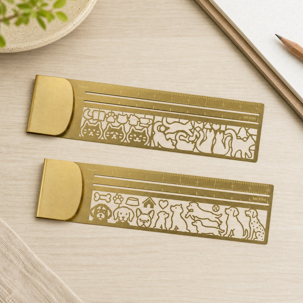 🐱✨ Cat Lover’s 3-in-1 Metal Bookmark Ruler | Bookmark, Ruler & Coloring