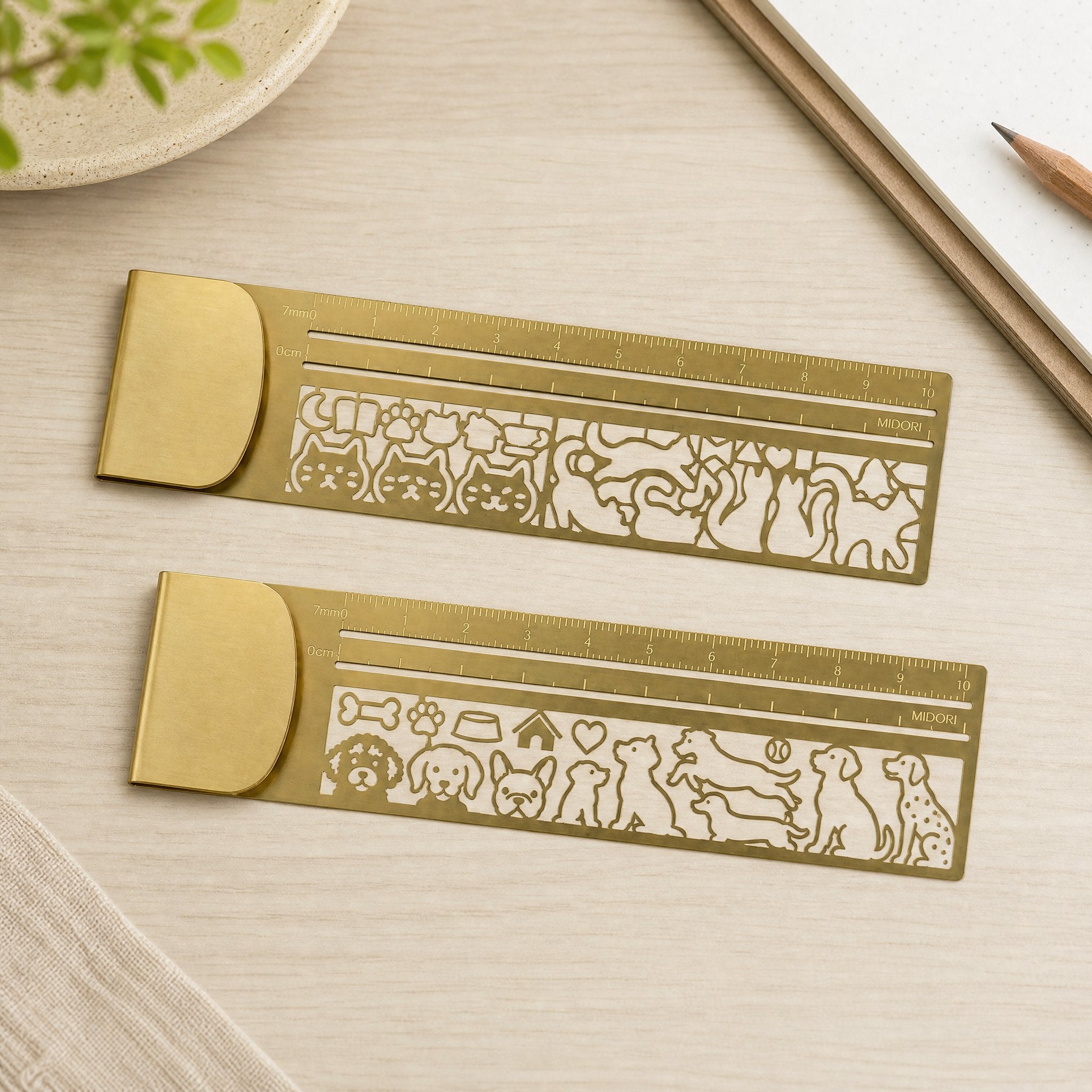 🐱✨ Cat Lover’s 3-in-1 Metal Bookmark Ruler | Bookmark, Ruler & Coloring