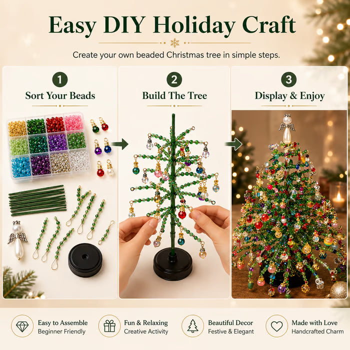 🔥Last day——Limted Time 70% OFF!DIY Beaded Christmas TreeKit Create Your OwnSparkling Holiday Decoration
