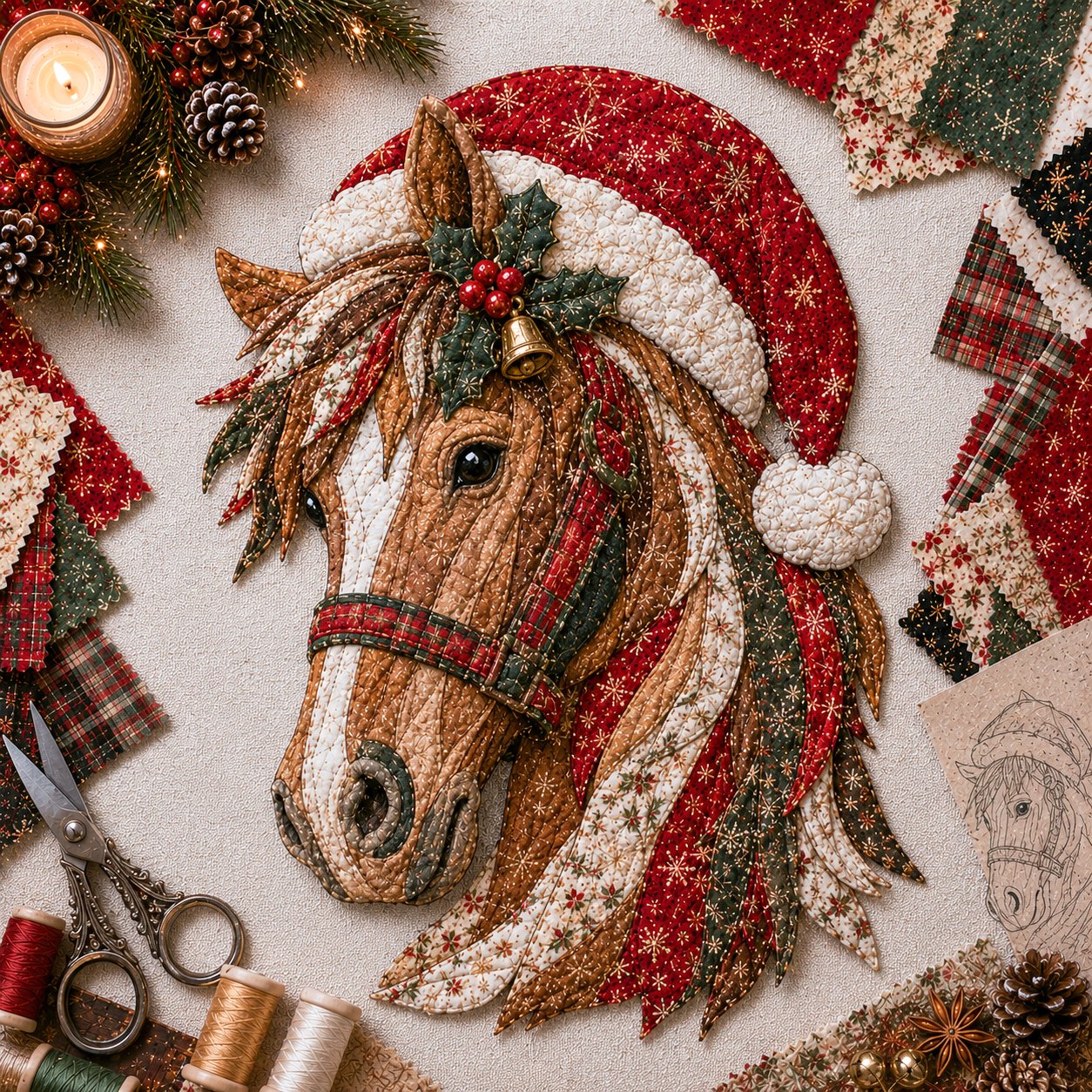 🎁LAST DAY — LIMITED TIME 70% OFF！🎅Kit decorazioni fai da te in tessuto patchwork natalizio