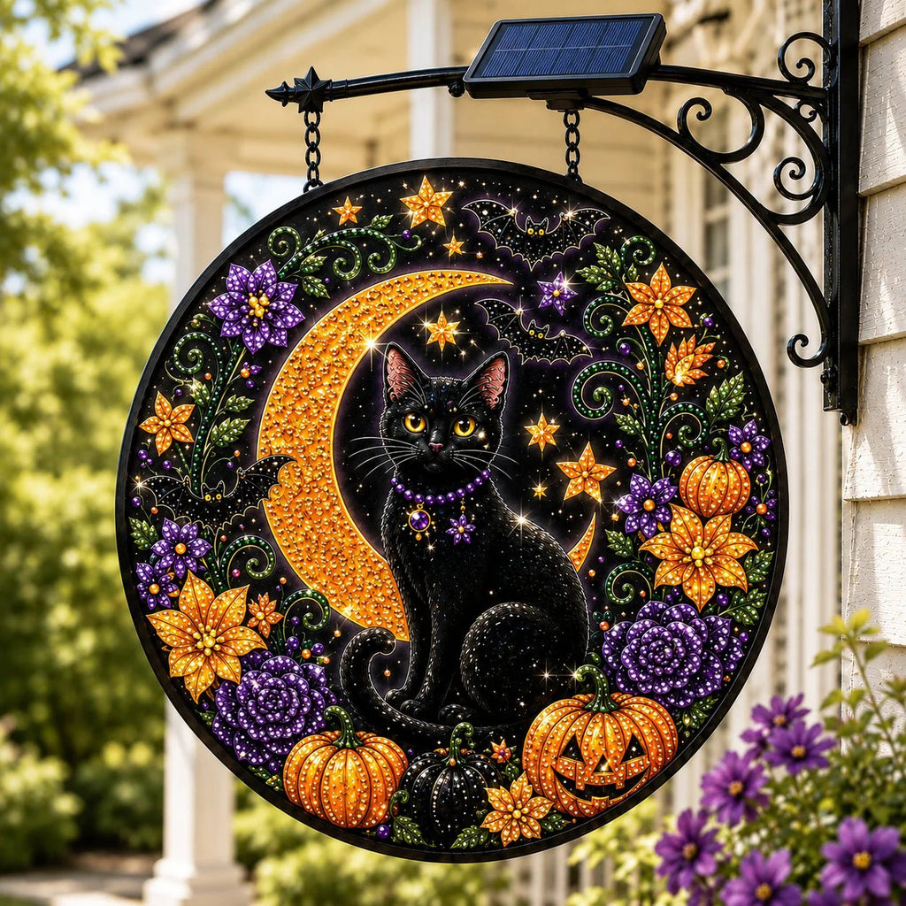 🔥Halloween Early Bird Special: Enjoy 70% OFF——🎃 Solar Halloween LED Hanging Sign Light 👻