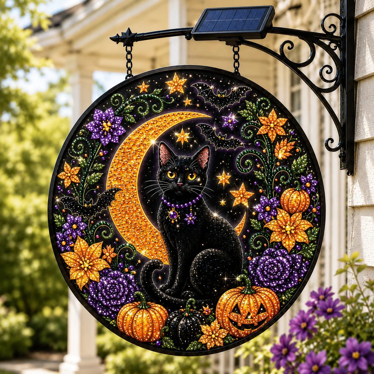 🔥Halloween Early Bird Special: Enjoy 70% OFF——🎃 Solar Halloween LED Hanging Sign Light 👻