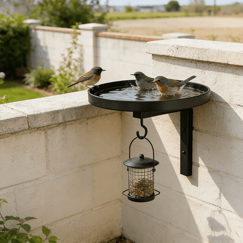 🔥Last Day 70% OFF——Wall Mounted Metal Bird Bath🐦🛁🧱🏡