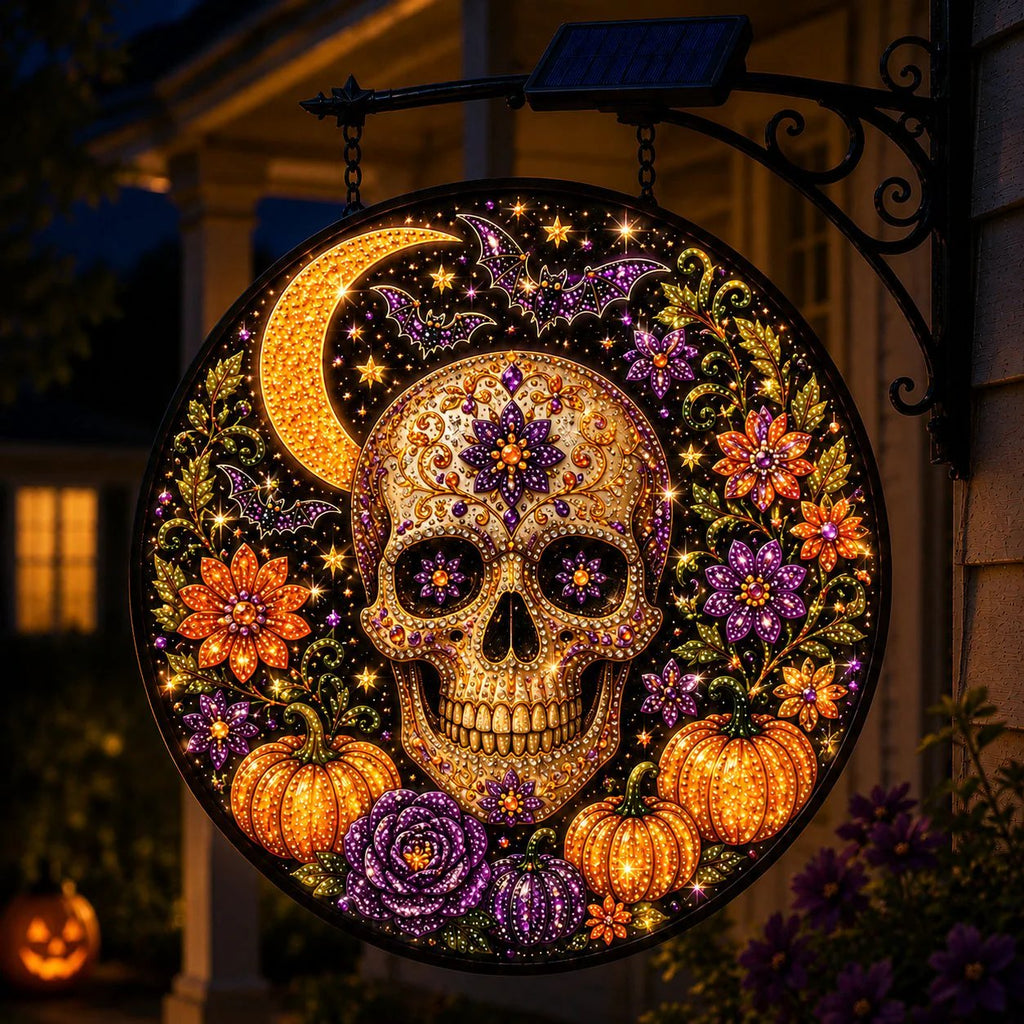 🔥Halloween Early Bird Special: Enjoy 70% OFF——🎃 Solar Halloween LED Hanging Sign Light 👻
