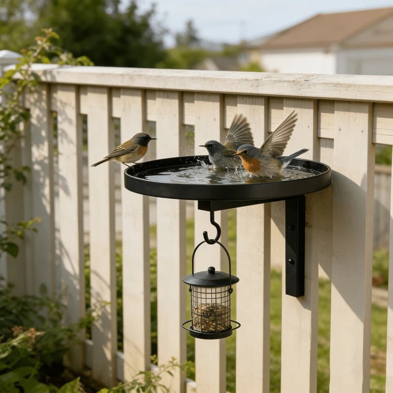 🔥Last Day 70% OFF——Wall Mounted Metal Bird Bath🐦🛁🧱🏡