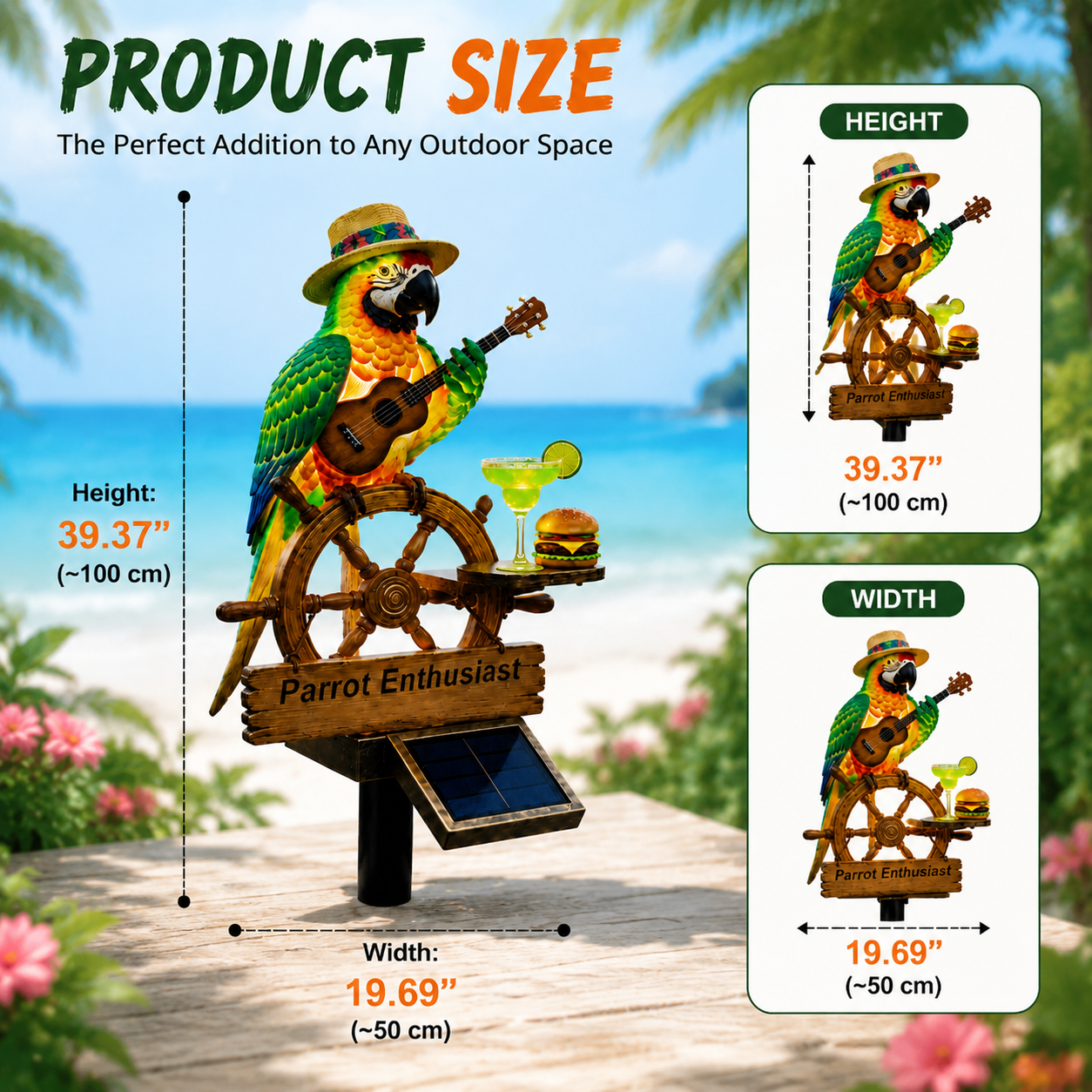 🔥Last Day 50% OFF🔥 - 🌴 Solar-Powered Parrot Garden Light Summer Fun