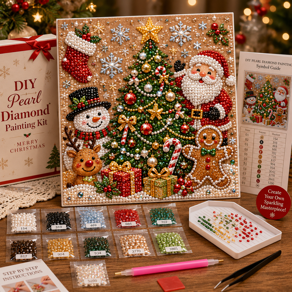 🎁 Early Christmas Special — Save 70% OFF Today! ✨ 2026 Christmas DIY Pearl Diamond Painting Kit