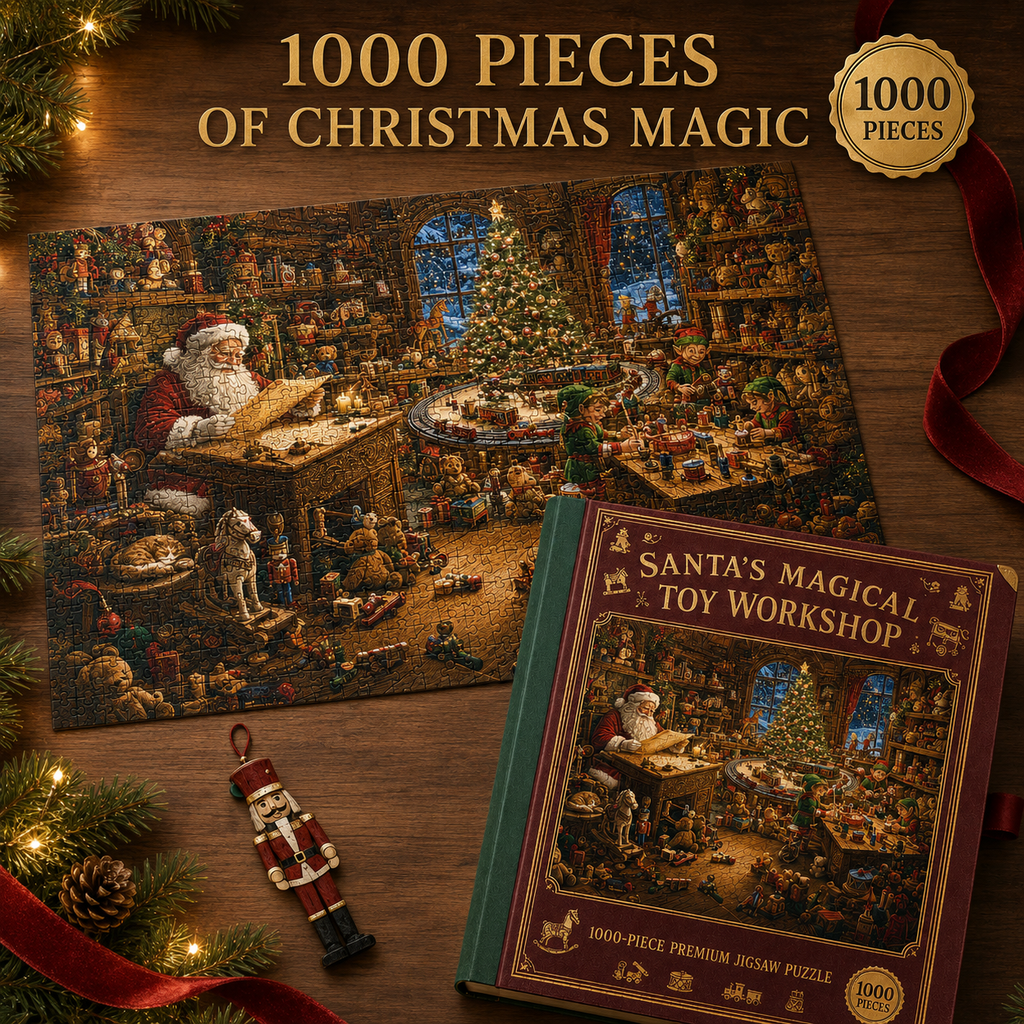 🎁LAST DAY — LIMITED TIME 49% OFF！1,000-Piece Christmas Puzzle — Build a Holiday Memory Together