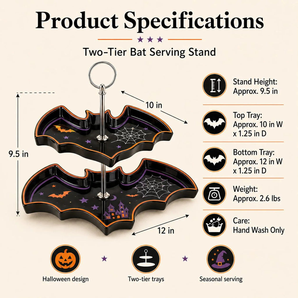 💥 Last Day 49% OFF——🎉Two-Tier Ghost Serving Stand