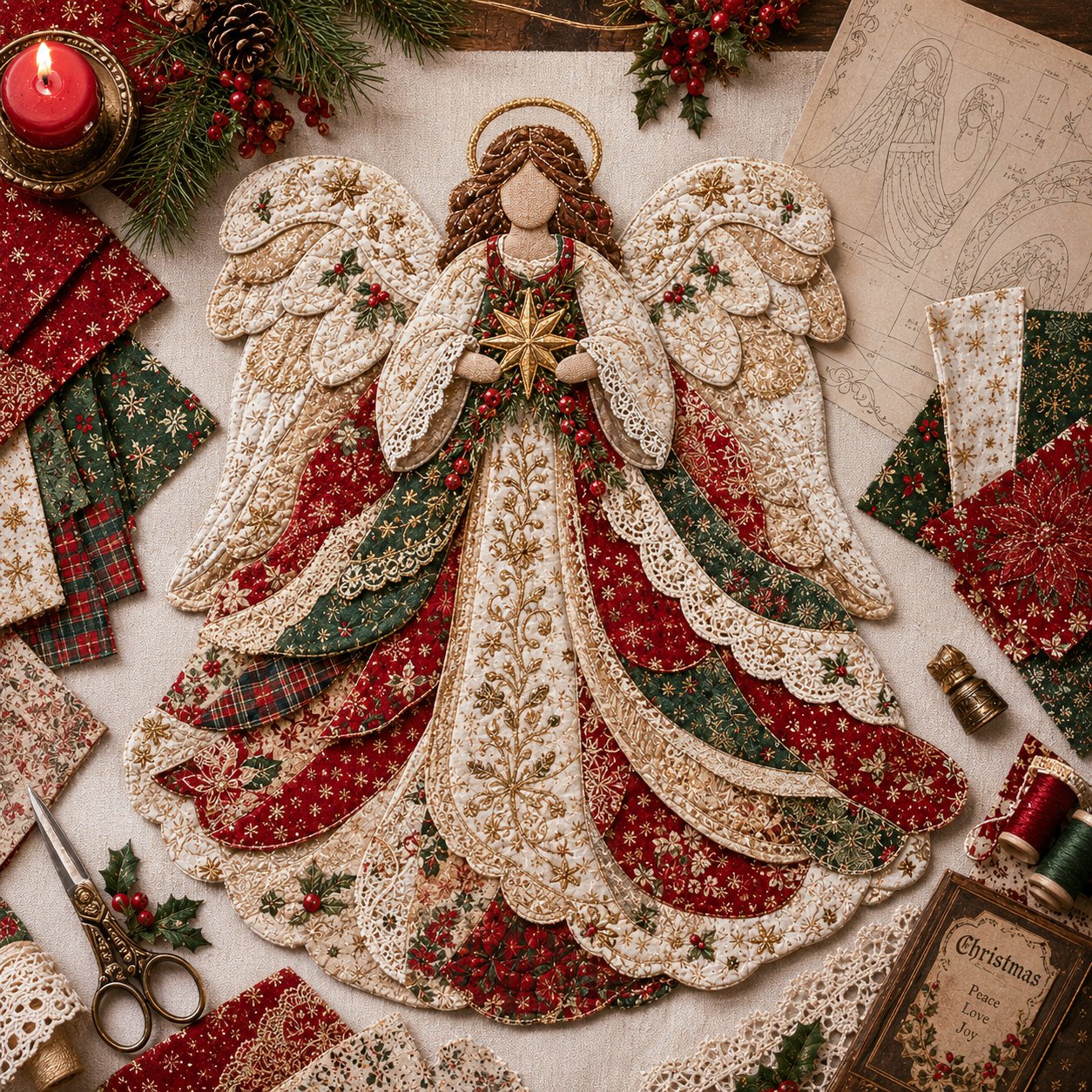 🎁LAST DAY — LIMITED TIME 70% OFF！🎅Kit decorazioni fai da te in tessuto patchwork natalizio